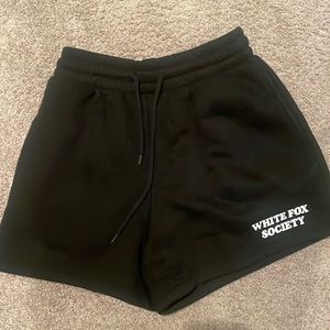 white fox shorts size small never worn!